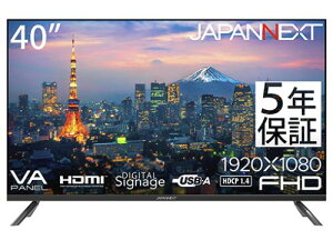 y@llzJAPANNEXT JN-V40TFHD-U-H5 tfBXvC 40^/1920×1080/HDMI×2AUSB×2/ubN/Xs[J[L/5Nۏ
