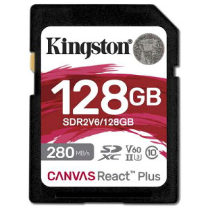 Kingston SDR2V6/128GB Canvas React Plus V60 SD J[h 128GB