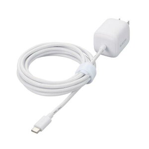ELECOM MPA-ACCP8030WH AC[d/X}zE^ubgp/USB Power Delivery/30W/USB-CP[u/2.5m/zCg