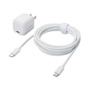 ELECOM MPA-ACCP8230WH AC[d/X}zE^ubgp/USB Power Delivery/30W/USB-C1|[g/C-CP[ut/2.5m/zCg