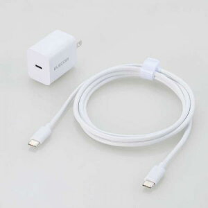 ELECOM MPA-ACCP7120WH AC[d/X}zE^ubgp/USB Power Delivery/20W/USB-C1|[g/C-CP[ut/1.5m/zCg