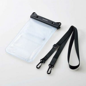 ELECOM P-WPS2P05BK �X�}�[�g�t�H���p�h���P�[�X/IPX8/�V�����_�[�X�g���b�v�t��/2�|�P�b�g�^�C�v/�u���b�N