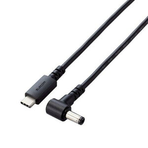 ELECOM DC-PDFE20BK �m�[�gPC�p�[�d�P�[�u��/USB Type-C/DC�ۃR�l�N�^/100W/2.0m/�u���b�N