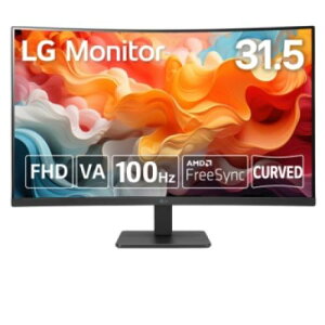 LG 32MR50C-B 液晶モニター 31.5型曲面/1920×1080/Dsub15pin、HDMI/ブラック/スピーカー:なし/フルHD/IPS/フリッカーセーフ/3年保証