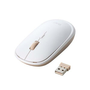 ELECOM M-TM10DBWH-IL ILMF/BlueLED�}�E�X/���^/�É�/����2.4GHz/4�{�^��/�z���C�g