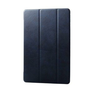 ELECOM TB-A19RWVNVN iPad ��9/8/7����/iPad 10.2 2019�N���f���p�t���b�v�P�[�X �w�ʃN���A/�l�C�r�[