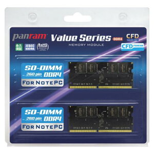 CFD̔ 4988755-038867 m[gPCp PC4-21300(DDR4-2666) 16GB×2g 260pin SO-DIMM (ۏ)(PanramV[Y) W4N2666PS-16G