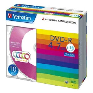 Verbatim DHR47JM10V1 DVD-R 4.7GB PCf[^p 16{Ή 10XP[X J[~bNX