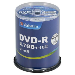 Verbatim DHR47JP100V4 DVD-R(Data) 1L^p 4.7GB 1-16{ 100XshP[X100P IJPΉ