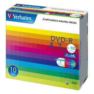 Verbatim DHR47JP10V1 DVD-R 4.7GB PCf[^p 16{Ή 10XP[X Ch\
