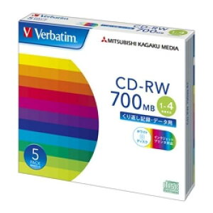 Verbatim SW80QP5V1 CD-RW 700MB PCf[^p 4{Ή 5XP[X mCh\