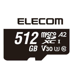 ELECOM MF-MS512GU13A2R MicroSDXCJ[h/f[^T[rXt/rfIXs[hNXΉ/UHS-I U3 V30/512GB