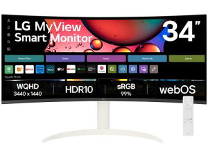 LG 34SR65QC-W X}[gj^[ 34^/3440×1440/HDMIALAN[qAUSB/zCg/Xs[J[F/Ȗʌ^/X^h^