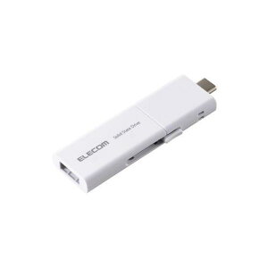 ELECOM ESD-EWB0500GWHR OtSSD/USB3.2(Gen1)Ή/XCh/Type-CType-AΉ/}jAQRV[t/500GB/zCg