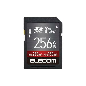 ELECOM MF-FS256GU23V6R SDXCJ[h/f[^T[rXt/UHS-II/V60/256GB