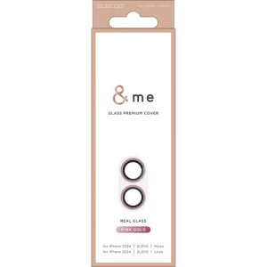 ELECOM PM-A24AFLLP5PGG iPhone 16/iPhone 16 Plus�p�J���������Y�J�o�[/�K���X/Me/�O���b�^�[�d�l/�s���N�S�[���h