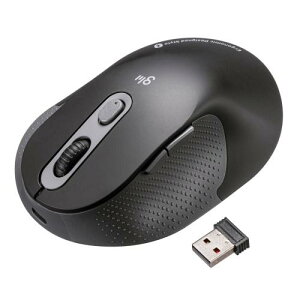 サンワサプライ MA-EWBBS528MBK 静音ワイヤレスエルゴノミクスコンボマウス(2.4GHzワイヤレス+Bluetooth・高さ45mm)