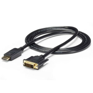 StarTech.com DP2DVI2MM6 DisplayPort-DVIϊP[u1.8mfBXvC|[gIXDVI-D(25s)IXDP-DVIP[u1920x1200ubN