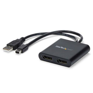 StarTech.com MSTMDP122DP 2|[gMSTnuMiniDisplayPort-2xDsiplayPort}`j^[Xvb^4KΉ~jfBXvC|[g(IX)-2|[gfBXvC|[g(X)WindowŝݑΉ