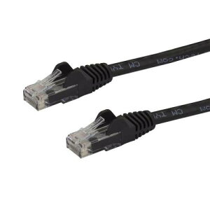 StarTech.com N6PATC150CMBK �J�e�S���[6LAN�P�[�u��1.5m�c���܂�h�~RJ45�R�l�N�^�u���b�NCAT6�M�K�r�b�g�C�[�T�l�b�g�P�[�u��24AWG