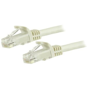 StarTech.com N6PATC150CMWH �J�e�S���[6LAN�P�[�u��1.5m�c���܂�h�~RJ45�R�l�N�^�z���C�gCat6�M�K�r�b�g�C�[�T�l�b�g�P�[�u��24AWG