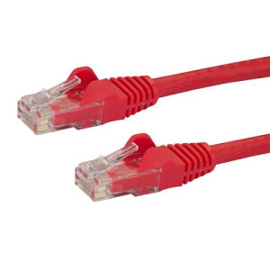 StarTech.com N6PATC50CMRD 0.5m�J�e�S���[6LAN�P�[�u�����b�hRJ45���[���f�B���O�R�l�N�^(�c���܂�h�~�J�o�[�t��)�M�K�r�b�g�C�[�T�l�b�g�Ή�Cat6UTP�P�[�u��