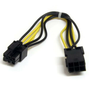StarTech.com PCIEPOWEXT 20cm6�s��PCIExpress�d�������P�[�u��1x6�s�����X-1x6�s���I�X