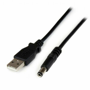StarTech.com USB2TYPEN1M USB-5VDC電源供給ケーブル1mDCプラグ(外形5.5m/内径2.5mm)