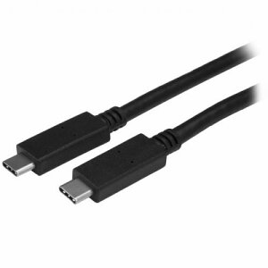 StarTech.com USB31C5C1M USB3.1Type-C�P�[�u��1mUSBPD(PowerDelivery)�Ή�/5AUSB3.1Gen2(10Gbps)USB-IF�F�؎擾USB-C�I�X-USB-C�I�X