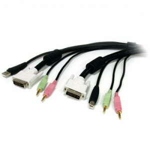StarTech.com USBDVI4N1A6 1.8mUSB/DVI-I/I[fBI/}CŇ^KVMP[uPCp\Rؑ֊pUSB/DVI-I/I[fBI/}CNڑP[u