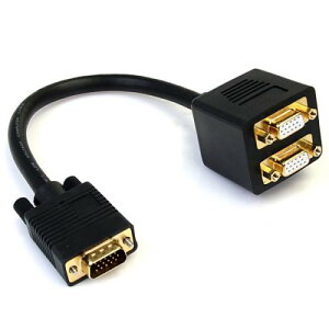 StarTech.com VGASPL1VV 30cmVGAXvb^/zP[u1xVGA(xD-Sub15s)IX-2xVGA(xD-Sub15s)XzubN