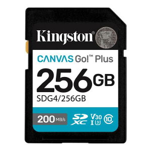 Kingston SDG4/256GB 256GB SDXCJ[h Canvas Go! Plus Class 10 UHS-I U3 ő200MB/bǎ