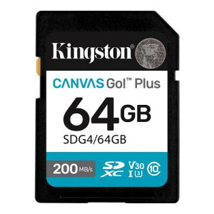 Kingston SDG4/64GB 64GB SDXCJ[h Canvas Go! Plus Class 10 UHS-I U3 ő200MB/bǎ
