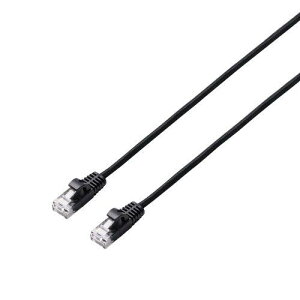 ELECOM LD-GPAM/BK10 LAN�P�[�u��/CAT6A����/���b�V��/1.0m/�u���b�N