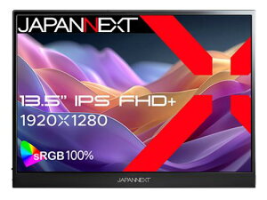 y@llzJAPANNEXT JN-MD-IPS135FP tfBXvC 13.5^/1920×1280/HDMIAUSB Type-C/ubN/Xs[J[L/2Nۏ