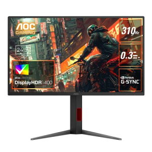 AOC 25G4S/11 Q[~OtfBXvC 24.5^/1920×1080/HDMIADisplayPort/ubN/Xs[J[FȂ/310Hz
