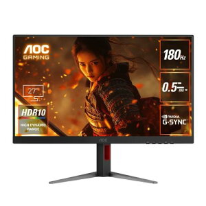 AOC Q27G4F/11 Q[~OtfBXvC 27^/2560×1440/HDMIADisplayPort/ubN/Xs[J[FȂ/180Hz