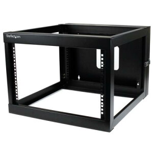 StarTech.com RK619WALLOH �T�[�o�[���b�N/�I�[�v���t���[��/�Ǌ|���^/19�C���`/6U/4�|�X�g/���s50.2cm/�ω׏d49kg/�q���W�@�\