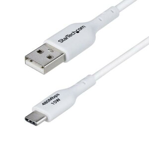 StarTech.com USB2AC1MNCWHE USBP[u/USB 2.0 Type-A - Type-C/1m/3A 15W/USB[d oCobe[Ή