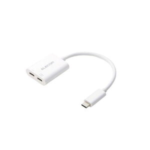 ELECOM AD-C2CPD100WH Type-CfϊA_v^/TypeC-TypeC×2/4K60Hz/10Gpbs/zCg
