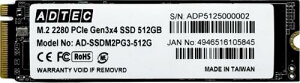 ADTEC AD-SSDM2PG3-512G 3D NAND SSD M.2 NVMe PCIe Gen3x4(2280) AD-SSDM2PG3 512GB