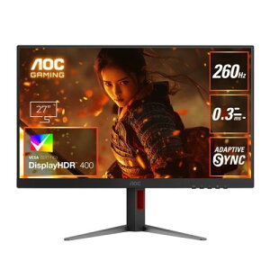 AOC Q27G4Z/11 Q[~OtfBXvC 27^/2560×1440/HDMIADisplayPort/ubN/Xs[J[FȂ/260Hz