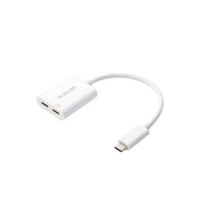 ELECOM MPA-C2CPD100WH Type-CfϊA_v^/Type-C - Type-C×2/4K60Hz/10Gpbs/zCg