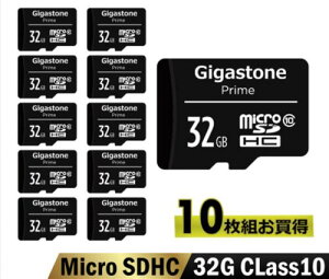 Gigastone GJM10-32G10PK microSDHCJ[h 32GB 10Zbg SDJ[hP[Xt NX10 (Class10)XybN }CNSDJ[h Full HDrfIʐ^Ή