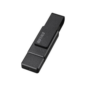 BUFFALO RUF3-ACR64G-BK USB3.2�iGen1�j�Ή� Type-A/C���Ή� ��]��USB�������[ 64GB �u���b�N