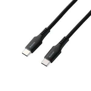 ELECOM MPA-CCPES10BK USB Type-C to USB Type-C�P�[�u��/���ϋv/�ő�240W/1.0m/�u���b�N