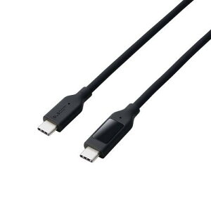 ELECOM MPA-CCW10BK USB Type-C to Type-C�P�[�u��/�V���R��/�d�̓f�B�X�v���C�t/USB Power Delivery�Ή�/�ő�240W/1.0m/�u���b�N