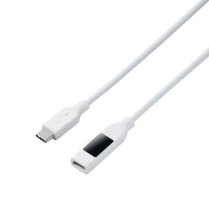 ELECOM MPA-CCWE10WH USB Type-C to Type-C�����P�[�u��/�X�^���_�[�h/�d�̓f�B�X�v���C�t/USB Power Delivery�Ή�/�ő�240W/1.0m/�z���C�g