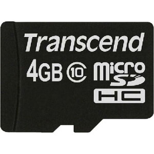 Transcend TS4GUSDC10 microSDHC�J�[�h Class10 4GB
