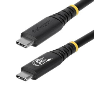 StarTech.com CC2M20GUSB4TP USB4�P�[�u��/2m/20Gbps/240W PD EPR/4K 120Hz/�����[�d �f�[�^�]��/USB Type-C